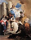Virgin Canvas Paintings - The Virgin with Six Saints